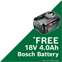 Bosch 1600A005B0 18v 2.5ah Battery Lithium Ion Cordless Battery