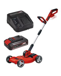 Einhell 18v Cordless 3 in 1 Mower & Strimmer Deck 28cm GE-CT 18/28 + 2.5AH Kit 