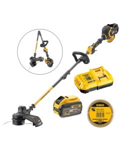 Dewalt DCM5713X1 54v XR Flexvolt Cordless Grass Timmer Split Shaft - 9ah + Line