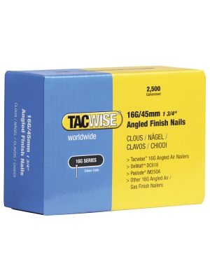 Tacwise 0772 16G 50mm Angled Finish Nails Galvanised 2500 Pack 16GA DCN660 IM65A