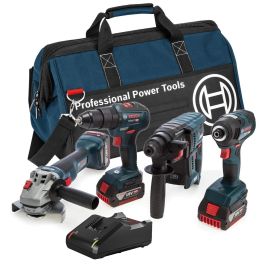 Bosch 0615990M2B 18v 4 Piece Brushless Cordless Tool Kit LBAG43 - 3 X ...