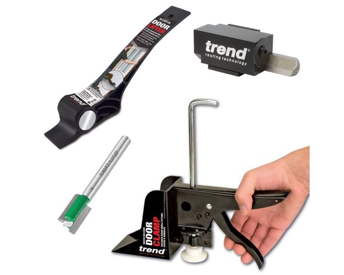 Trend Single Person Door Fitting Kit Door Raiser Straight Cut Bit Corner  Chisel Buyaparcel