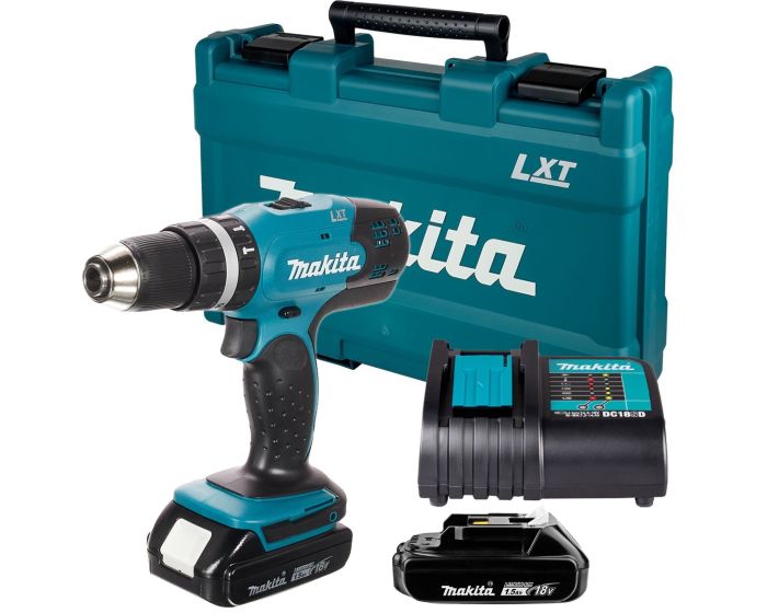 Makita DHP453SYE 18v Combi Hammer Drill Includes 2 x 1.5AH Batteries DHP453 Buyaparcel