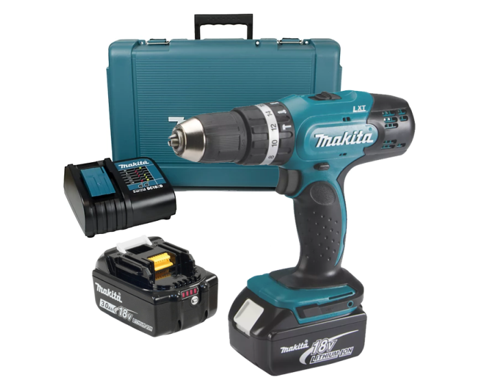 Makita DHP453F001 18v Combi Hammer Drill Includes 2 x 3.0AH Battery DHP453 Buyaparcel