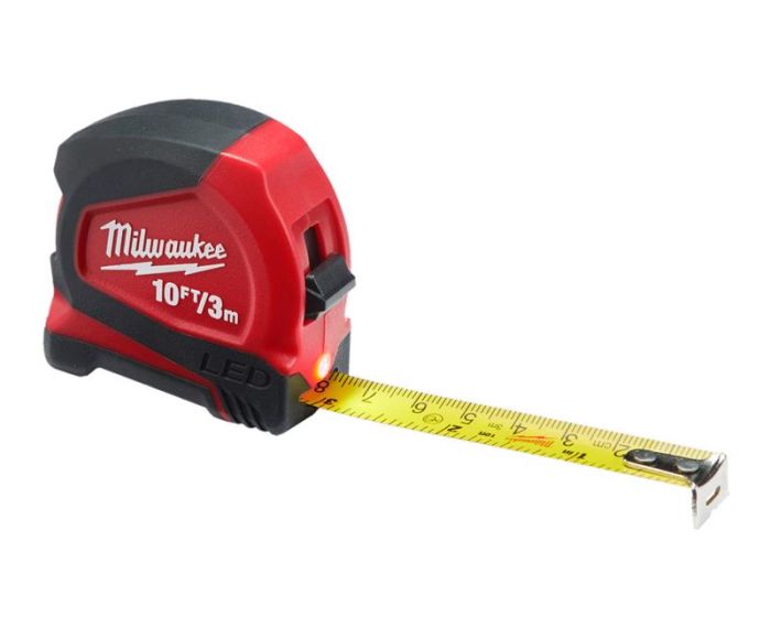 Milwaukee Hand Tools 48226602 LED Tape Measure 3m/10ft (Width 12mm)  MHT48226602 Buyaparcel