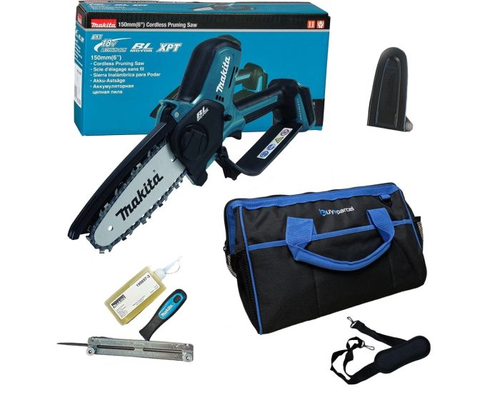 Makita DUC150Z Cordless Brushless Pruning Saw 18V Body Chainsaw 150mm Bag Buyaparcel