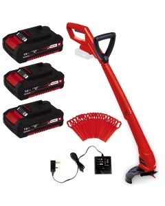 Einhell 18v Cordless Strimmer Lawn Line Trimmer 24cm GC-CT 18/24 Li P 3x Battery