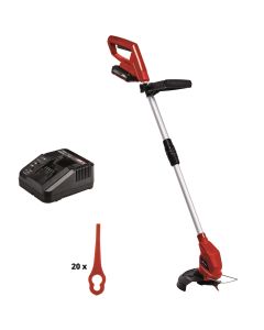 Einhell 18v Cordless Grass Line Trimmer Strimmer 24cm + 2ah Battery + 20 Blades