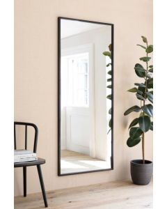 Garden Trading Avening Indoor Rectangular Wall Mirror 180x75cm Matt Black Iron