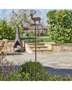 Smart Garden Stag Windvane Wind Weather Vane Mobile Brushed Copper 170cm