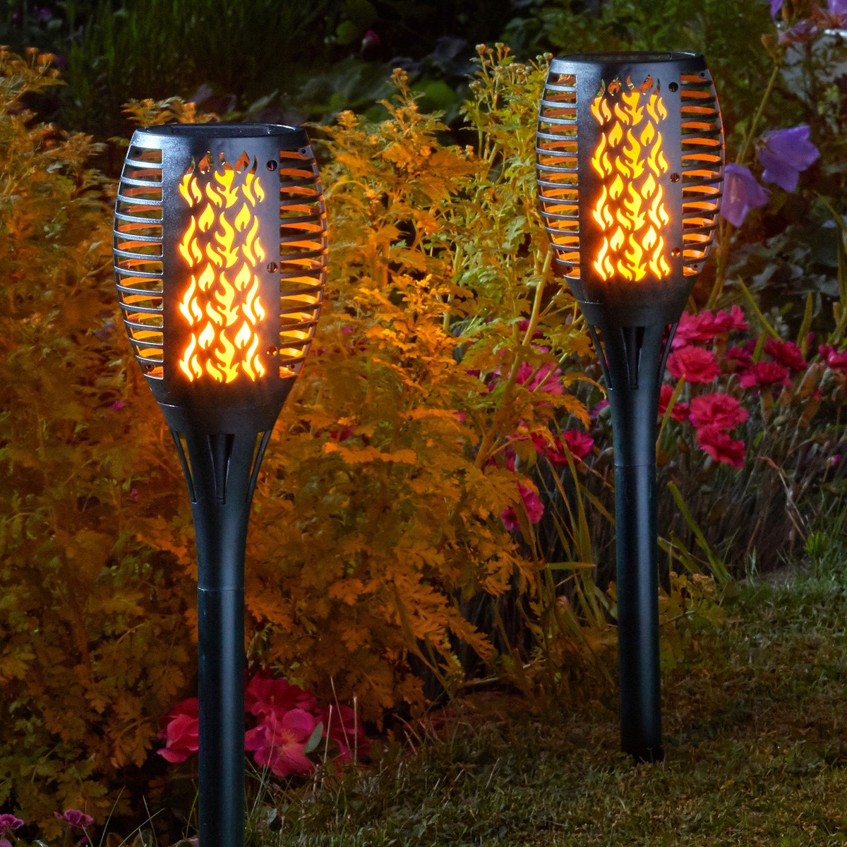 smart solar flaming torch